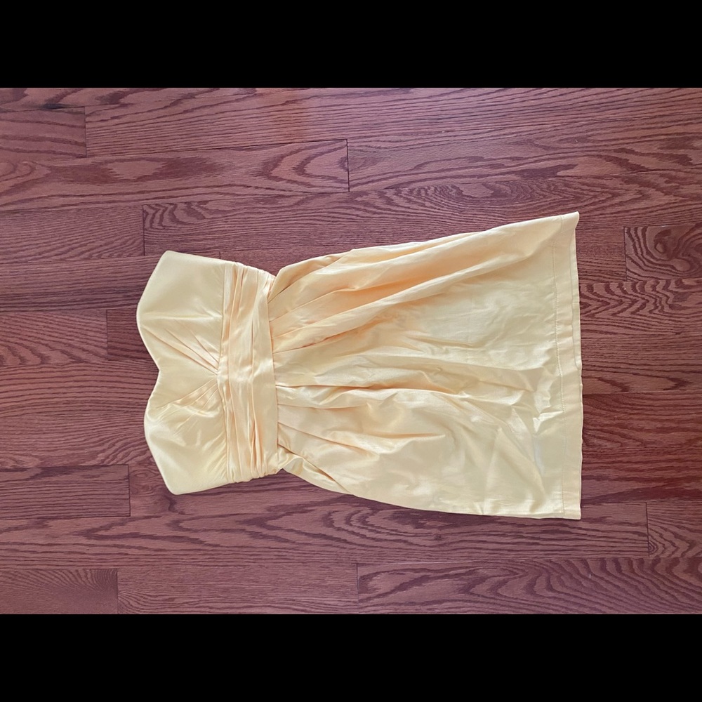 Satin Short Yellow Dress